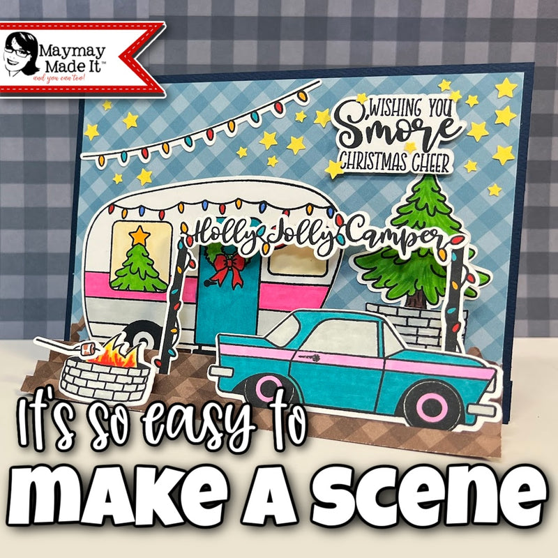 Maymay made a scene! It was pretty easy to do! Easel card easy as 1,2,3!!