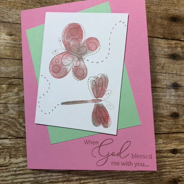 Sponged Spring Card