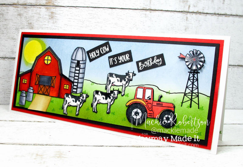 MAYMAY'S PICTORIAL DESIGN TEAM FARM-TASTIC SLIMLINE CARD