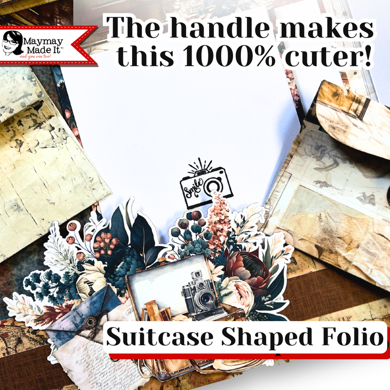 Fun Fold Folio Photo Tower Editions Bonus: Adding a handle to a folio makes it SUPER CUTE!