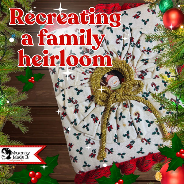 Let’s bring this craft back!  Mixing medias..paper and fabric for the perfect heirloom project!