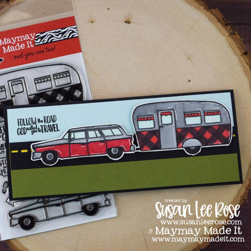 MAYMAY'S 2021 DT SUSAN LEE ROSE~Tri-fold Slimline Card