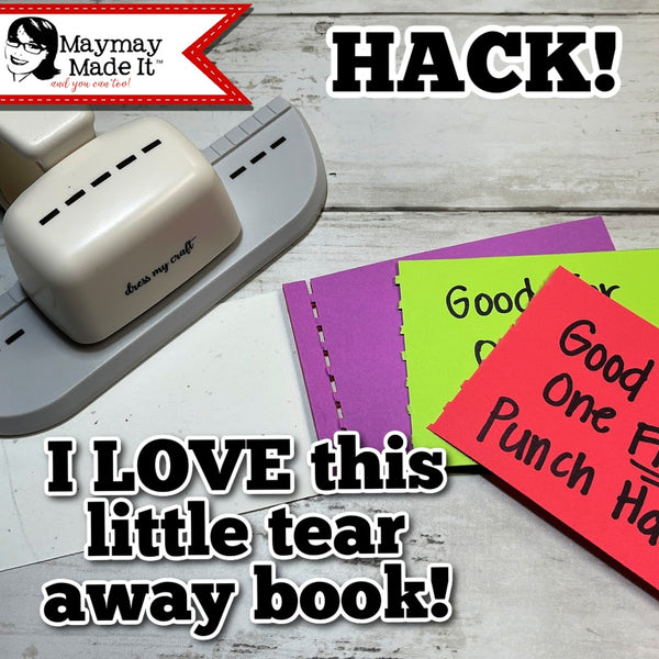 GET MORE OUT OF YOUR PUNCHES!  Super easy punch hack to make a ticket/coupon perforated tear book