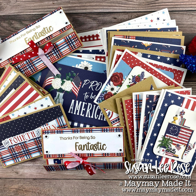 MAYMAY'S DT "AS MANY AS CARDS" GOD BLESS AMERICA CHALLENGE~Susan Lee Rose