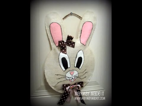 Burlap Bunny Door Hanger Tutorial with Free Pattern