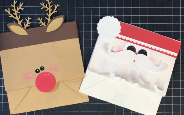 Santa and Rudolph Treat Bag Tutorial