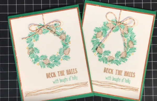 Stamped Wreath Card