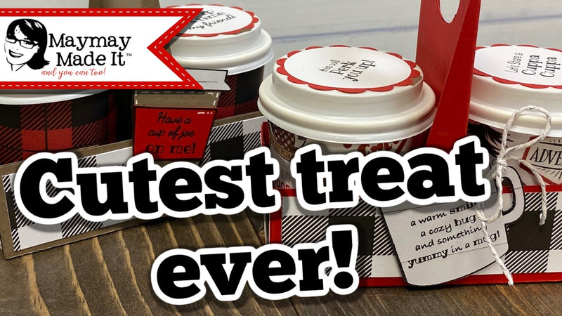 Mini Coffee Cup Treat Set with Holder