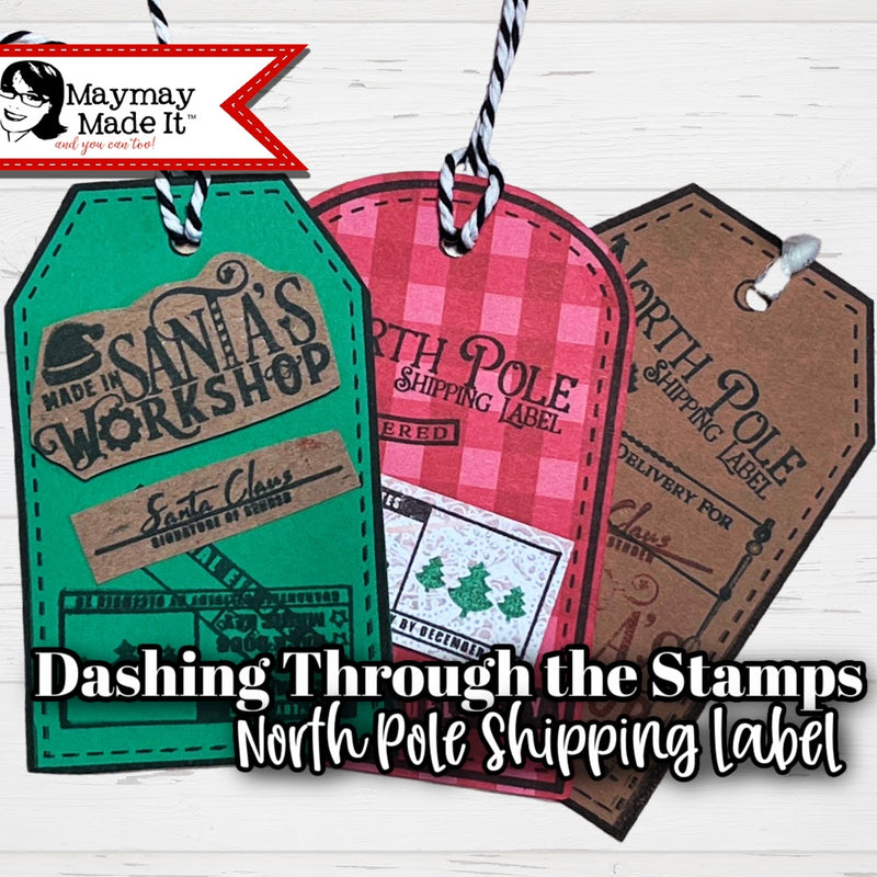 Dashing Through the Stamps~North Pole Shipping Label