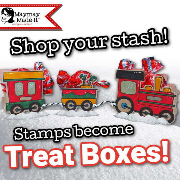 This one will get you digging into your stash!  Use your stamps to make treat boxes!