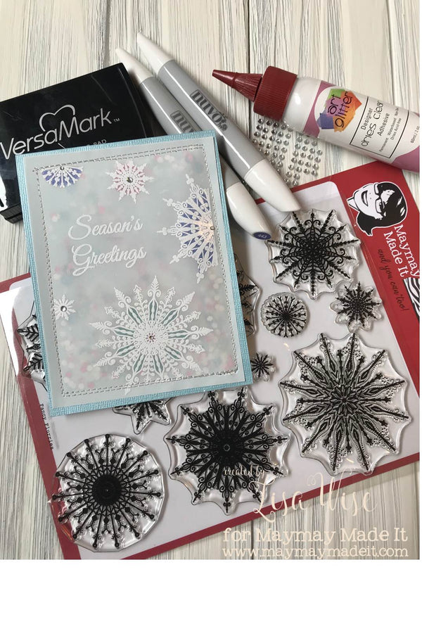 Snowflake Vellum Shaker Card