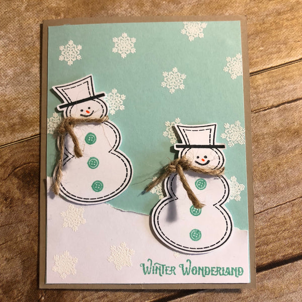 Embossed Snowman Card