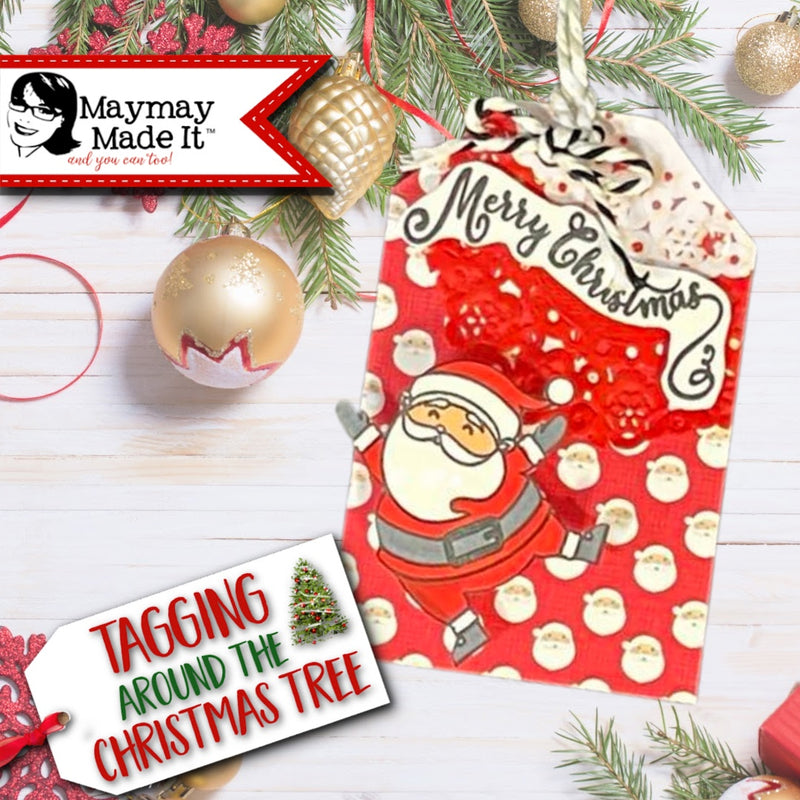 Wobble Down the Chimney Santa Tag!