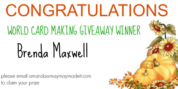 World Card Making Giveaway Winner