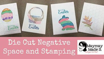Die Cut Negative Space and Stamping with Oxide Inks