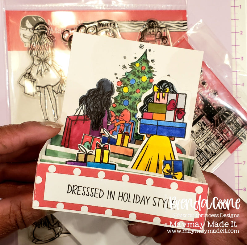 Maymay's 2021 Spring/Summer DT Brenda Coone Christmas Box Card