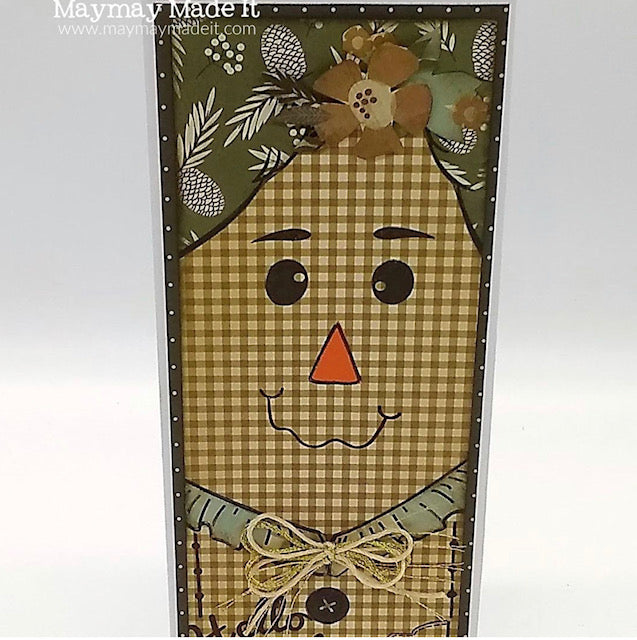 maymay's pictorial design team scarecrow slimline card
