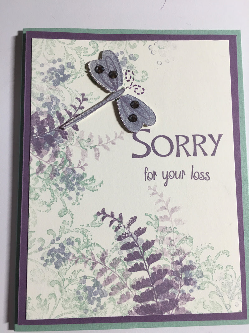 Dragonfly Sympathy Card by Crystal Cleveland
