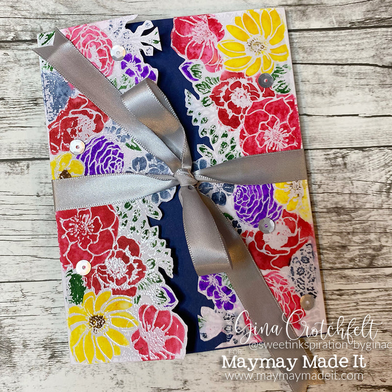 Maymay's Pictorial Design Team Gate Fold Flower Card