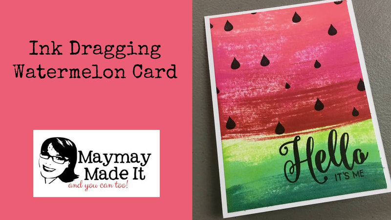 Ink Dragging Watermelon Card