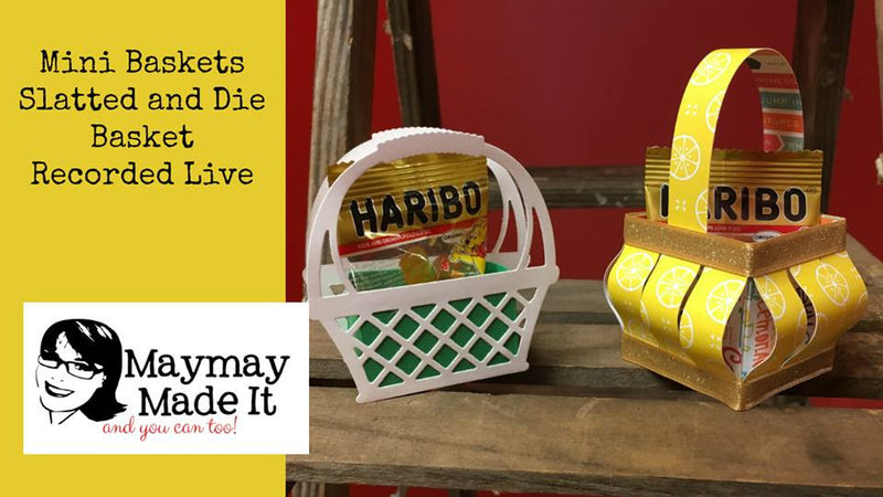 Tiny Slatted Basket and  Die Basket