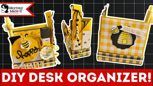 DIY Desk Organizer from CARD STOCK!  A Great Gift Idea or just for you!