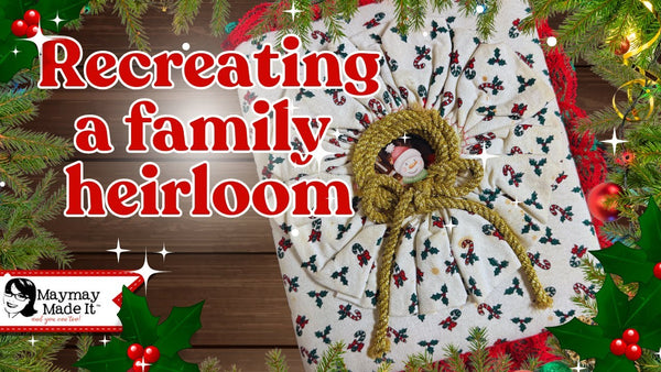 Let’s bring this craft back!  Mixing medias..paper and fabric for the perfect heirloom project!