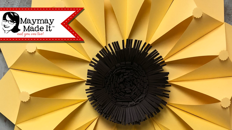Paper Sunflower Folded Cone Wreath!