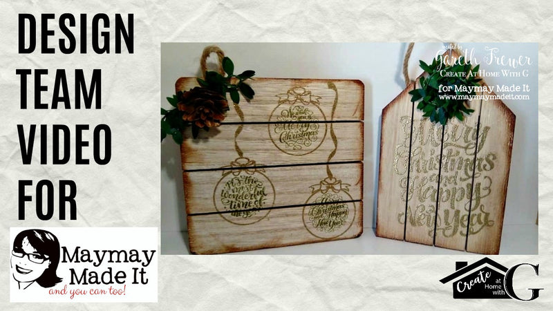 Rustic Wooden Pallet Christmas Tree Ornaments
