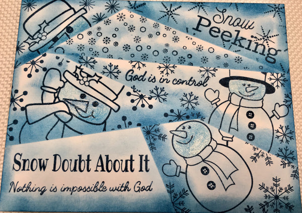 Snowman Retiform Card by Crystal Cleveland