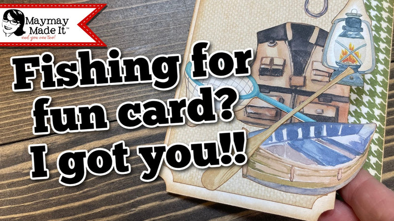 The Crafter Show Father's Day Fishing Card with Deco Edge