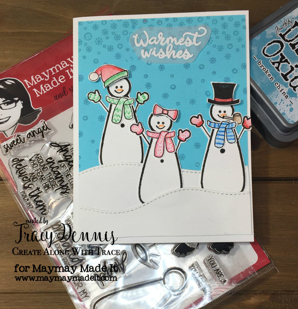 Paper Piecing  Snowman Card