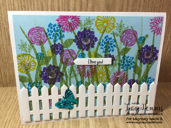 Design Team "May Flowers" Challenge - Field of Flowers Card-by Tracy Dennis