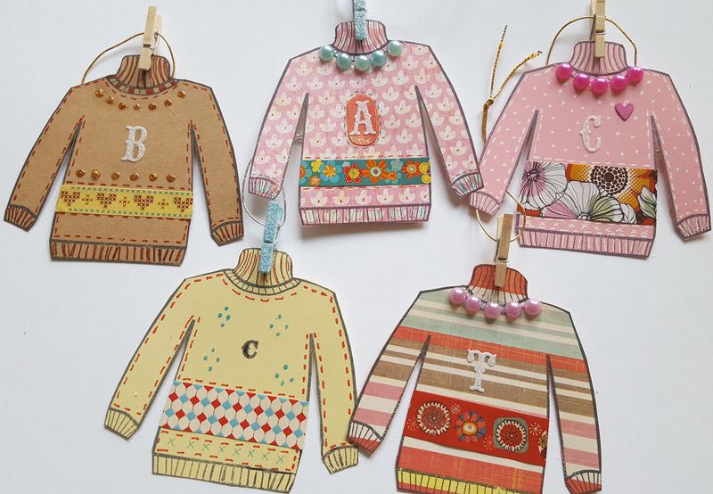Ugly Sweater Paper Ornaments
