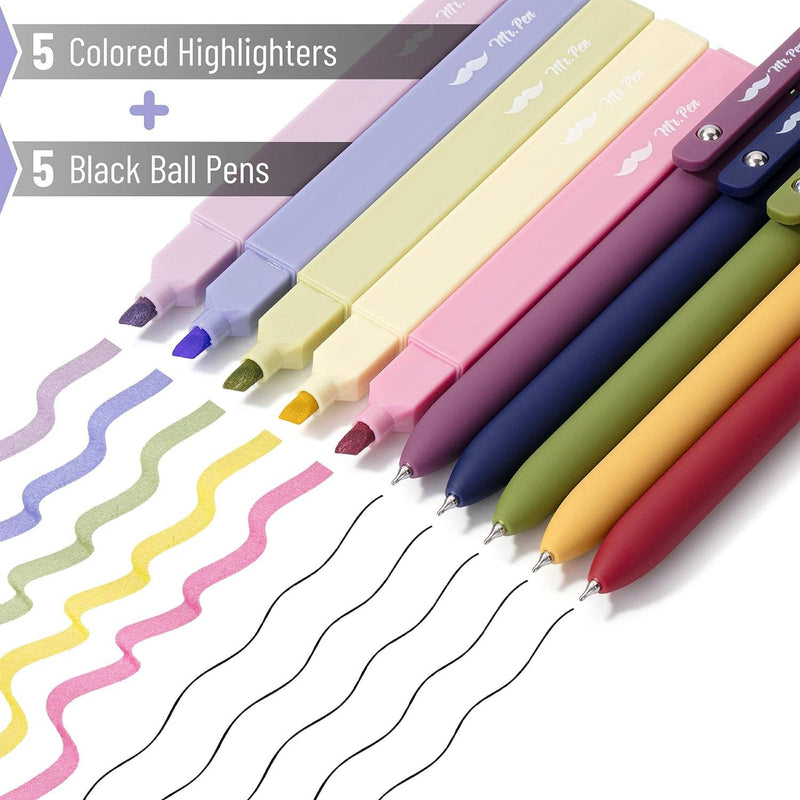 Mr. Pen No Bleed Aesthetic Highlighters & Gel Pens {E213}