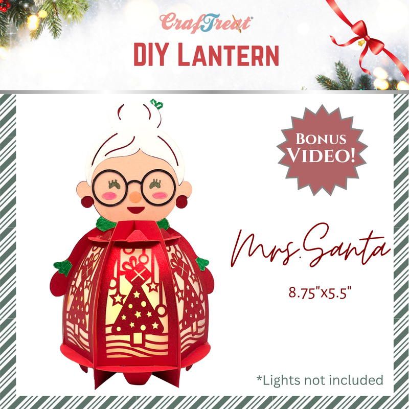 Craftreat DIY Paper Lanterns - Mrs. Santa {C716}