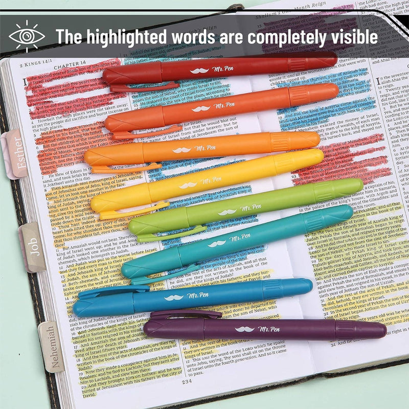 Mr Pen No Bleed Gel Bible Highlighters - 16 Pack {E149}