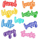 Honey Bee Stamps Bitty Buzzwords Dies {W80}