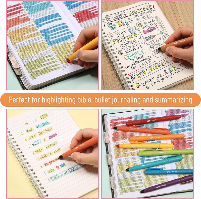 Mr Pen No Bleed Gel Bible Highlighters - 16 Pack {E149}
