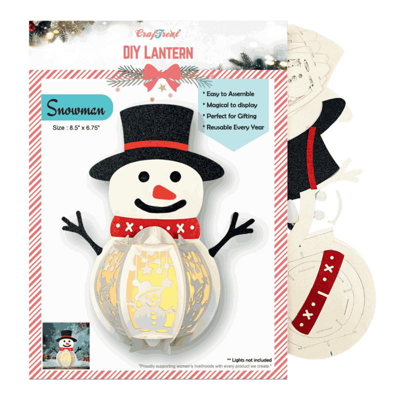 Craftreat DIY Paper Lanterns - Snowman {C804}
