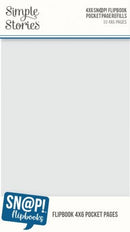 Simple Stories 4x6 SN@P! Flipbook Refill Pages -4x6 Pack {T06}