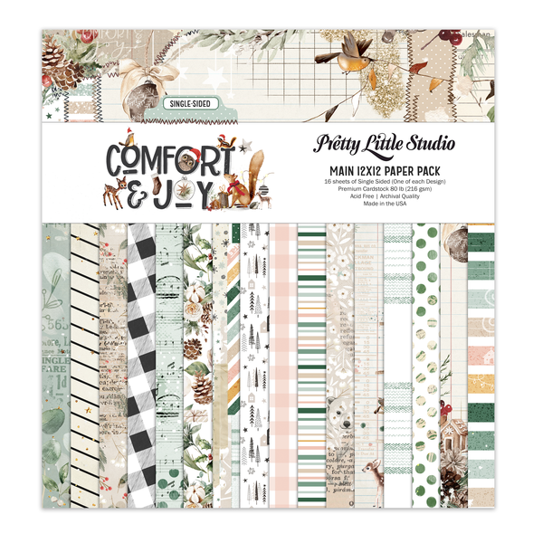 Pretty Little Studio 12x12 Comfort & Joy Paper Pack {B06}