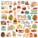 Simple Stories Pumpkins & Plaid Chipboard Pieces {G203}