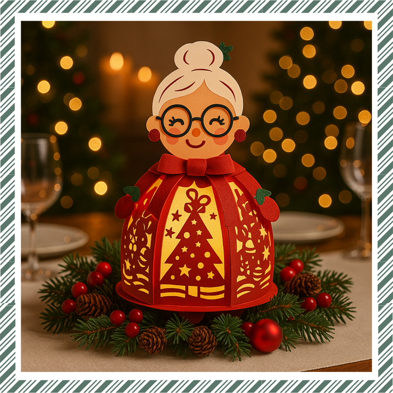Craftreat DIY Paper Lanterns - Mrs. Santa {C716}