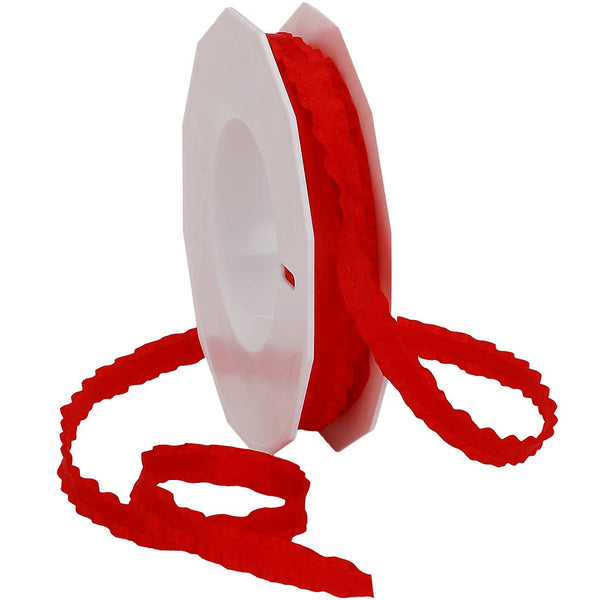 3/8" Red Double Ruffle
