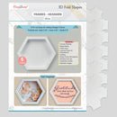 Craftreat 3D Fold Shapes - White Hexagon Paper Frames 6pcs. {C414}