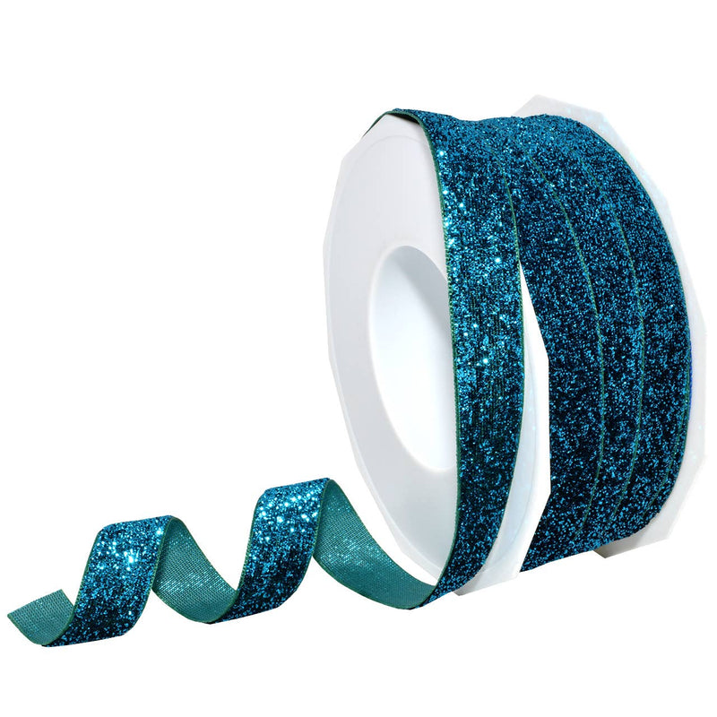 1/4" Ruby Velvet Glitter Ribbon