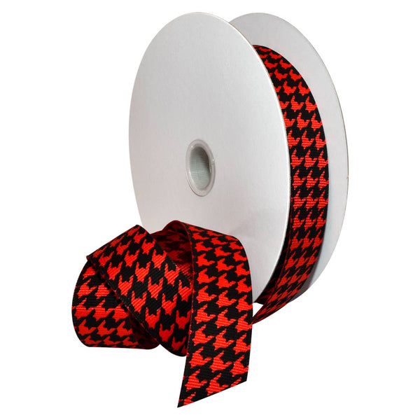 7/8" Red/Black Hounds Tooth