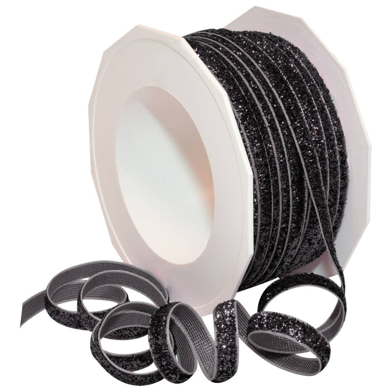 1/4" Ruby Velvet Glitter Ribbon