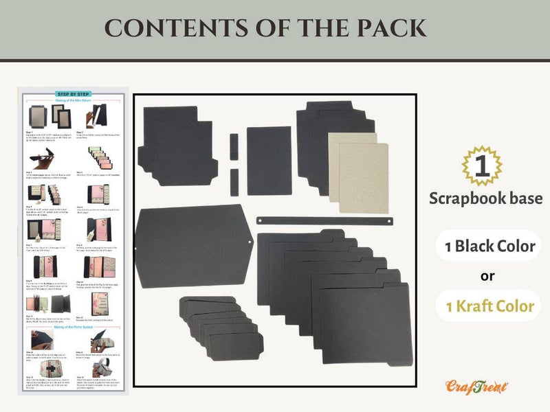 CrafTreat Black Picnic Basket Mini Album {C916}